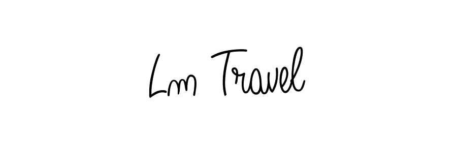 Design your own signature with our free online signature maker. With this signature software, you can create a handwritten (Angelique-Rose-font-FFP) signature for name Lm Travel. Lm Travel signature style 5 images and pictures png