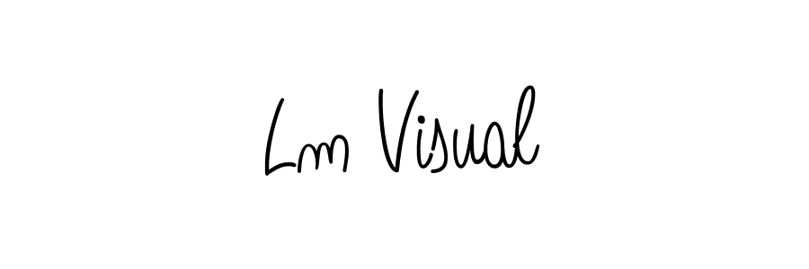 The best way (Angelique-Rose-font-FFP) to make a short signature is to pick only two or three words in your name. The name Lm Visual include a total of six letters. For converting this name. Lm Visual signature style 5 images and pictures png