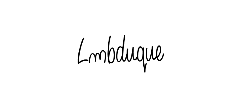 How to make Lmbduque signature? Angelique-Rose-font-FFP is a professional autograph style. Create handwritten signature for Lmbduque name. Lmbduque signature style 5 images and pictures png