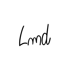 Make a beautiful signature design for name Lmd. With this signature (Angelique-Rose-font-FFP) style, you can create a handwritten signature for free. Lmd signature style 5 images and pictures png