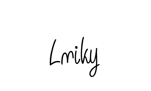 Design your own signature with our free online signature maker. With this signature software, you can create a handwritten (Angelique-Rose-font-FFP) signature for name Lniky. Lniky signature style 5 images and pictures png