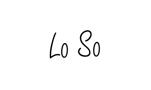 The best way (Angelique-Rose-font-FFP) to make a short signature is to pick only two or three words in your name. The name Lo So include a total of six letters. For converting this name. Lo So signature style 5 images and pictures png