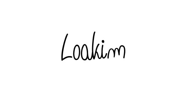 How to Draw Loakim signature style? Angelique-Rose-font-FFP is a latest design signature styles for name Loakim. Loakim signature style 5 images and pictures png