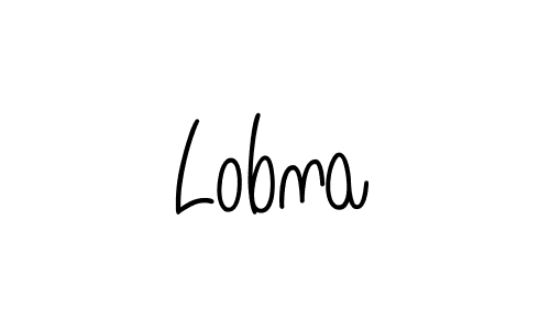 Make a beautiful signature design for name Lobna. With this signature (Angelique-Rose-font-FFP) style, you can create a handwritten signature for free. Lobna signature style 5 images and pictures png