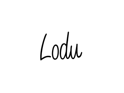 Create a beautiful signature design for name Lodu. With this signature (Angelique-Rose-font-FFP) fonts, you can make a handwritten signature for free. Lodu signature style 5 images and pictures png