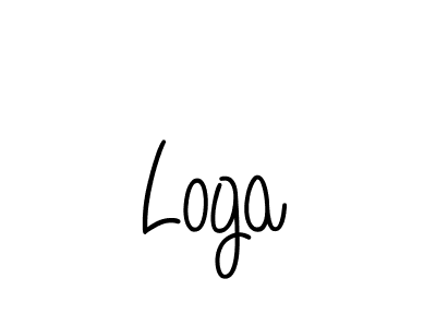 Loga stylish signature style. Best Handwritten Sign (Angelique-Rose-font-FFP) for my name. Handwritten Signature Collection Ideas for my name Loga. Loga signature style 5 images and pictures png