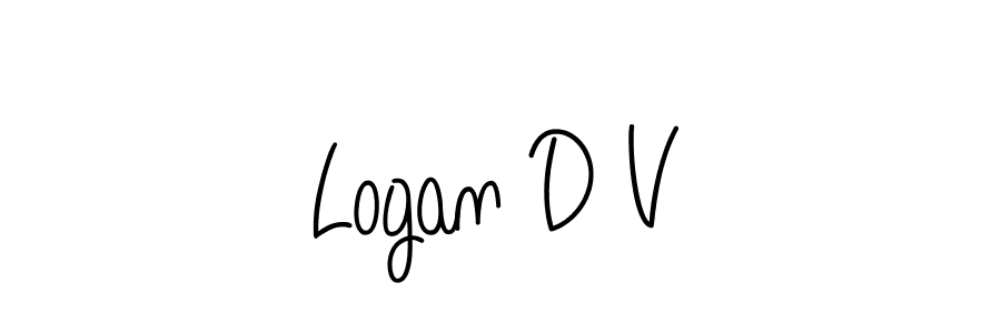 The best way (Angelique-Rose-font-FFP) to make a short signature is to pick only two or three words in your name. The name Logan D V include a total of six letters. For converting this name. Logan D V signature style 5 images and pictures png