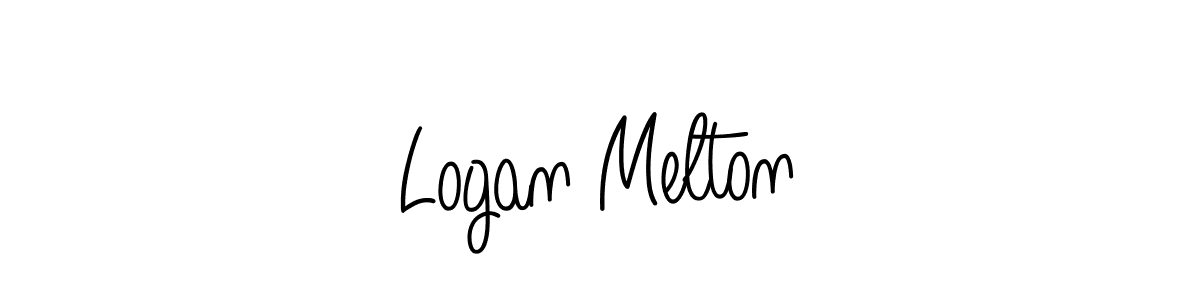 Use a signature maker to create a handwritten signature online. With this signature software, you can design (Angelique-Rose-font-FFP) your own signature for name Logan Melton. Logan Melton signature style 5 images and pictures png