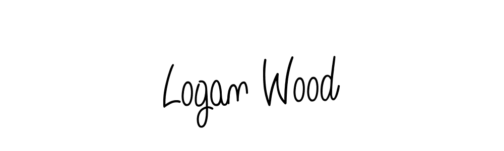 How to make Logan Wood name signature. Use Angelique-Rose-font-FFP style for creating short signs online. This is the latest handwritten sign. Logan Wood signature style 5 images and pictures png