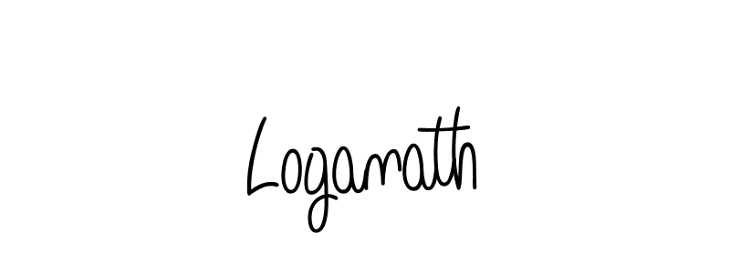 Create a beautiful signature design for name Loganath. With this signature (Angelique-Rose-font-FFP) fonts, you can make a handwritten signature for free. Loganath signature style 5 images and pictures png