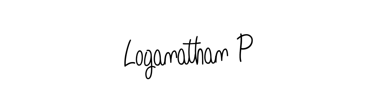 Make a beautiful signature design for name Loganathan P. With this signature (Angelique-Rose-font-FFP) style, you can create a handwritten signature for free. Loganathan P signature style 5 images and pictures png