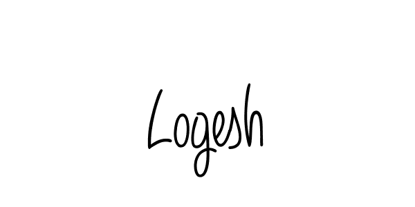 How to make Logesh name signature. Use Angelique-Rose-font-FFP style for creating short signs online. This is the latest handwritten sign. Logesh signature style 5 images and pictures png