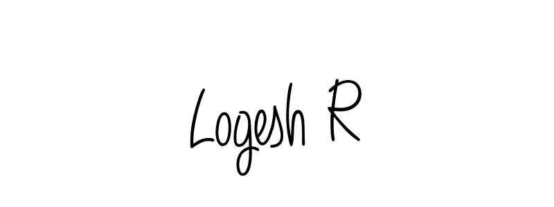 How to Draw Logesh R signature style? Angelique-Rose-font-FFP is a latest design signature styles for name Logesh R. Logesh R signature style 5 images and pictures png