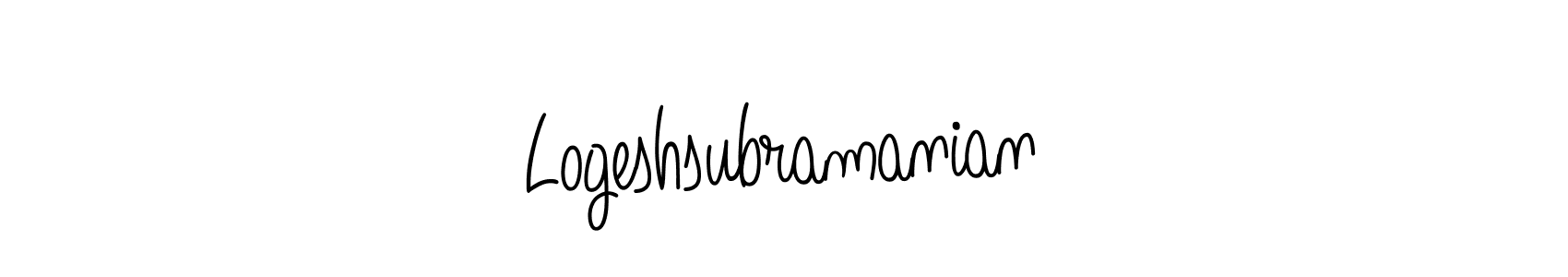 How to Draw Logeshsubramanian signature style? Angelique-Rose-font-FFP is a latest design signature styles for name Logeshsubramanian. Logeshsubramanian signature style 5 images and pictures png