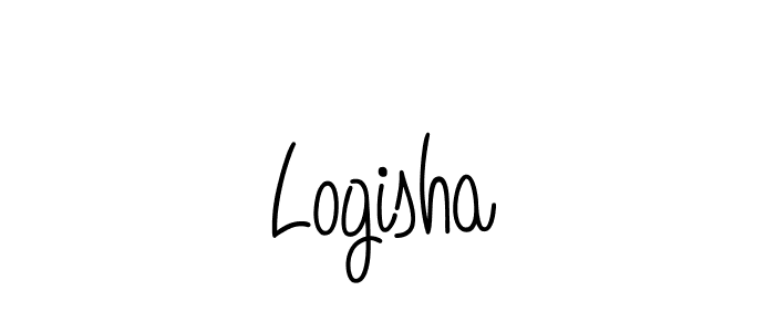 Use a signature maker to create a handwritten signature online. With this signature software, you can design (Angelique-Rose-font-FFP) your own signature for name Logisha. Logisha signature style 5 images and pictures png