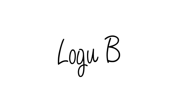 Use a signature maker to create a handwritten signature online. With this signature software, you can design (Angelique-Rose-font-FFP) your own signature for name Logu B. Logu B signature style 5 images and pictures png