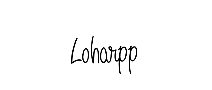 The best way (Angelique-Rose-font-FFP) to make a short signature is to pick only two or three words in your name. The name Loharpp include a total of six letters. For converting this name. Loharpp signature style 5 images and pictures png