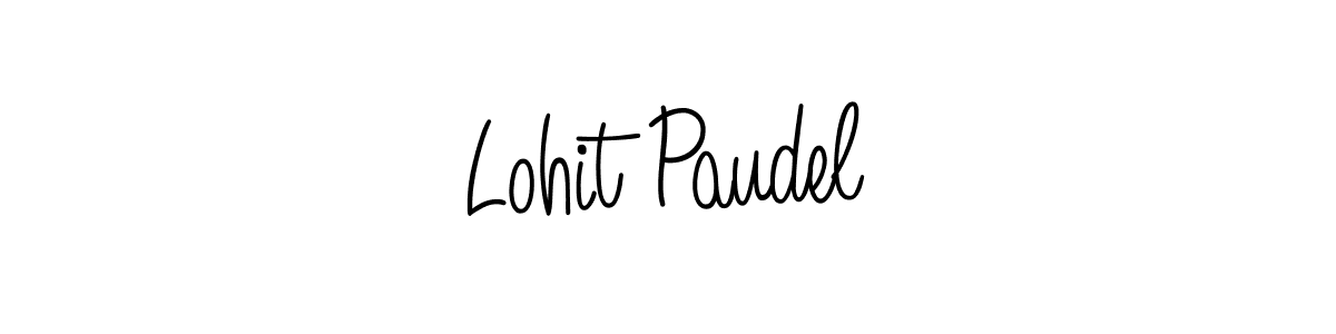You should practise on your own different ways (Angelique-Rose-font-FFP) to write your name (Lohit Paudel) in signature. don't let someone else do it for you. Lohit Paudel signature style 5 images and pictures png