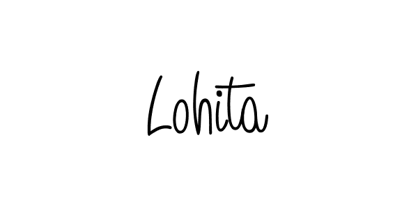 How to make Lohita name signature. Use Angelique-Rose-font-FFP style for creating short signs online. This is the latest handwritten sign. Lohita signature style 5 images and pictures png