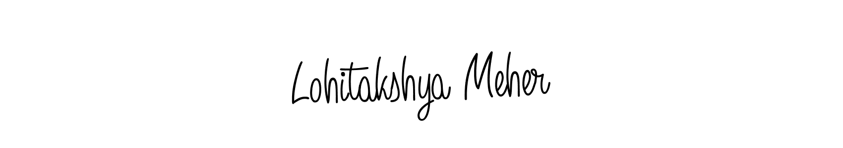 Also we have Lohitakshya Meher name is the best signature style. Create professional handwritten signature collection using Angelique-Rose-font-FFP autograph style. Lohitakshya Meher signature style 5 images and pictures png