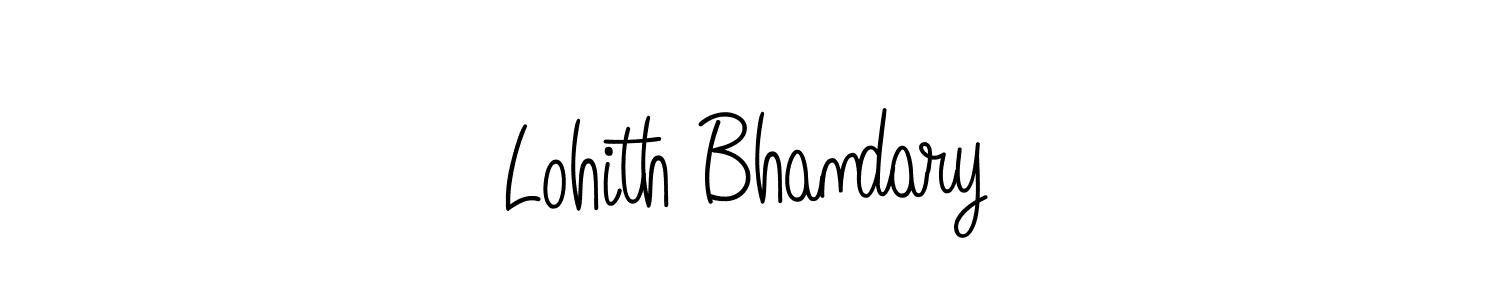 Lohith Bhandary stylish signature style. Best Handwritten Sign (Angelique-Rose-font-FFP) for my name. Handwritten Signature Collection Ideas for my name Lohith Bhandary. Lohith Bhandary signature style 5 images and pictures png