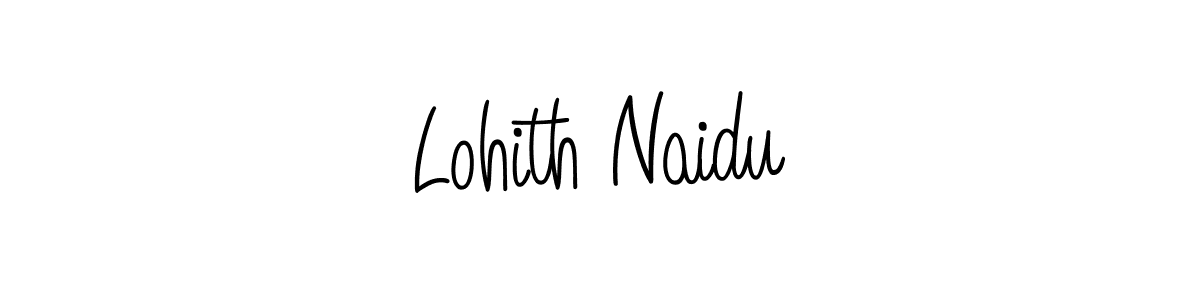 How to make Lohith Naidu name signature. Use Angelique-Rose-font-FFP style for creating short signs online. This is the latest handwritten sign. Lohith Naidu signature style 5 images and pictures png