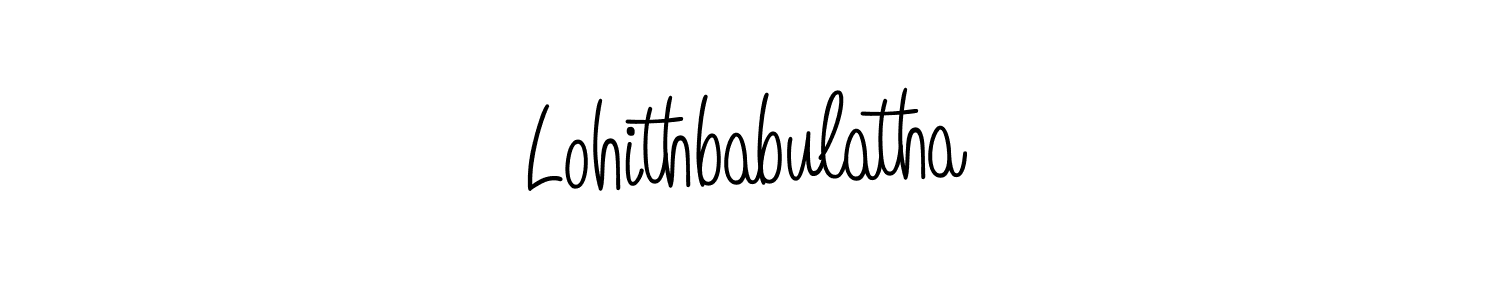 How to make Lohithbabulatha name signature. Use Angelique-Rose-font-FFP style for creating short signs online. This is the latest handwritten sign. Lohithbabulatha signature style 5 images and pictures png