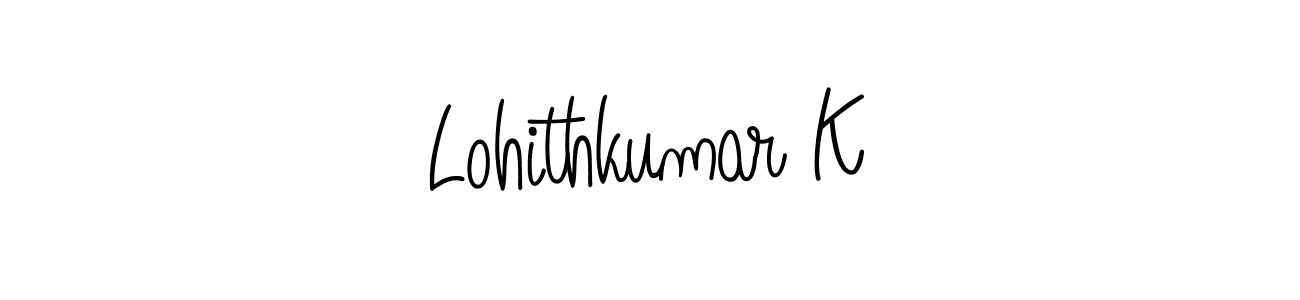 if you are searching for the best signature style for your name Lohithkumar K. so please give up your signature search. here we have designed multiple signature styles  using Angelique-Rose-font-FFP. Lohithkumar K signature style 5 images and pictures png