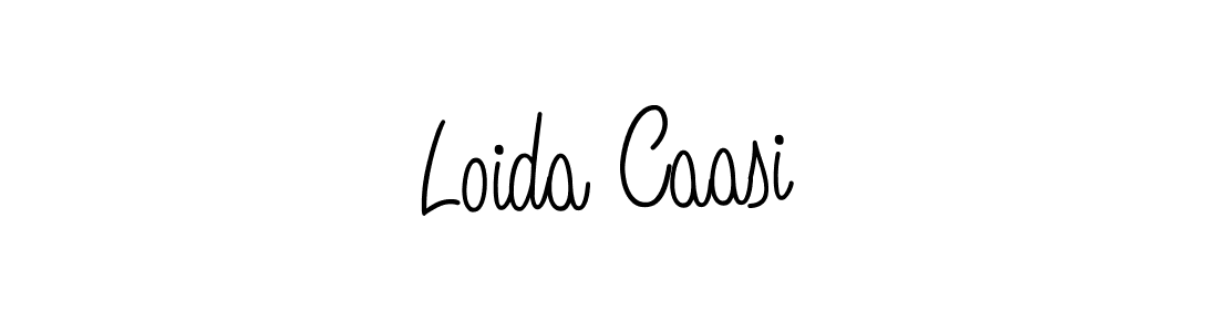 Loida Caasi stylish signature style. Best Handwritten Sign (Angelique-Rose-font-FFP) for my name. Handwritten Signature Collection Ideas for my name Loida Caasi. Loida Caasi signature style 5 images and pictures png