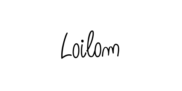 Loilom stylish signature style. Best Handwritten Sign (Angelique-Rose-font-FFP) for my name. Handwritten Signature Collection Ideas for my name Loilom. Loilom signature style 5 images and pictures png