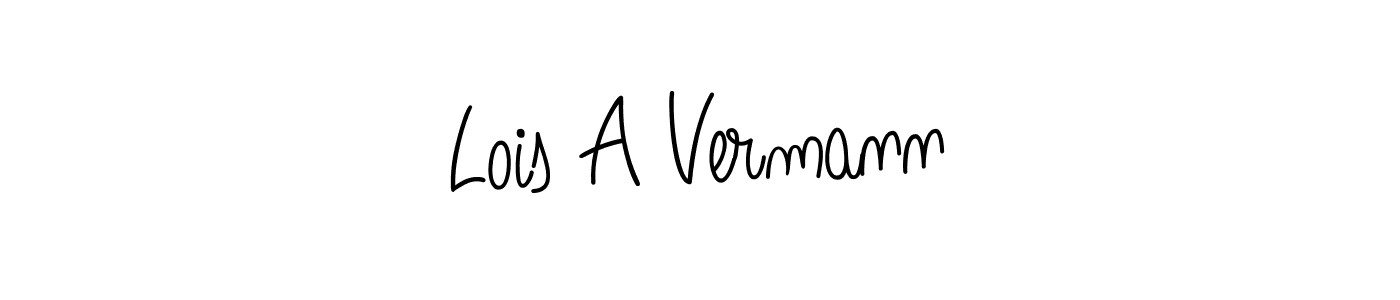 You should practise on your own different ways (Angelique-Rose-font-FFP) to write your name (Lois A Vermann) in signature. don't let someone else do it for you. Lois A Vermann signature style 5 images and pictures png