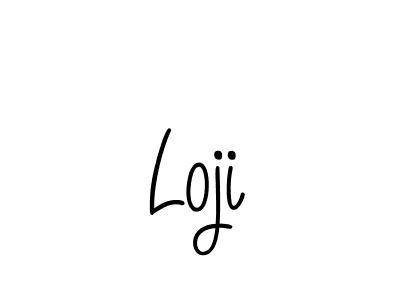 Use a signature maker to create a handwritten signature online. With this signature software, you can design (Angelique-Rose-font-FFP) your own signature for name Loji. Loji signature style 5 images and pictures png