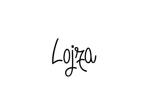 Design your own signature with our free online signature maker. With this signature software, you can create a handwritten (Angelique-Rose-font-FFP) signature for name Lojza. Lojza signature style 5 images and pictures png