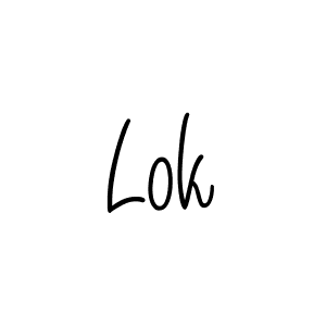 How to make Lok name signature. Use Angelique-Rose-font-FFP style for creating short signs online. This is the latest handwritten sign. Lok signature style 5 images and pictures png