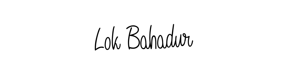 How to make Lok Bahadur name signature. Use Angelique-Rose-font-FFP style for creating short signs online. This is the latest handwritten sign. Lok Bahadur signature style 5 images and pictures png