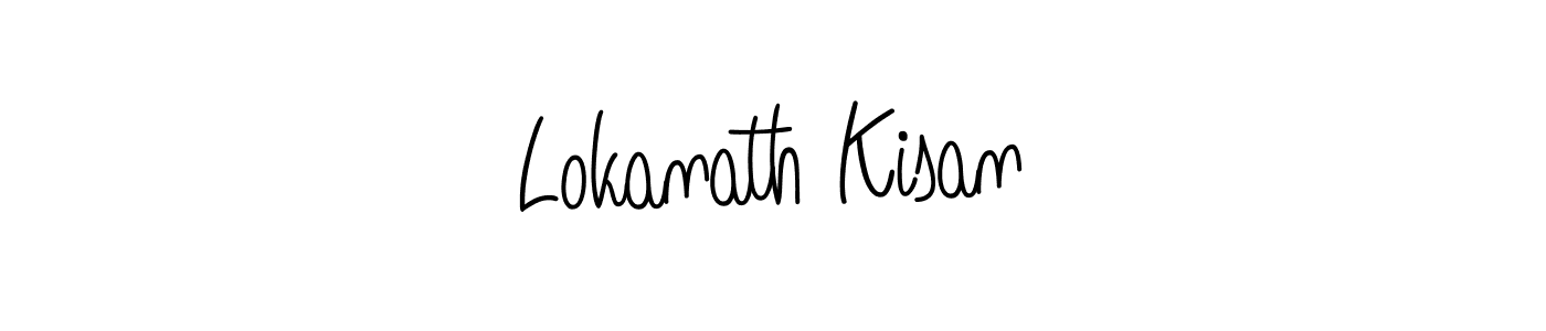 The best way (Angelique-Rose-font-FFP) to make a short signature is to pick only two or three words in your name. The name Lokanath Kisan include a total of six letters. For converting this name. Lokanath Kisan signature style 5 images and pictures png