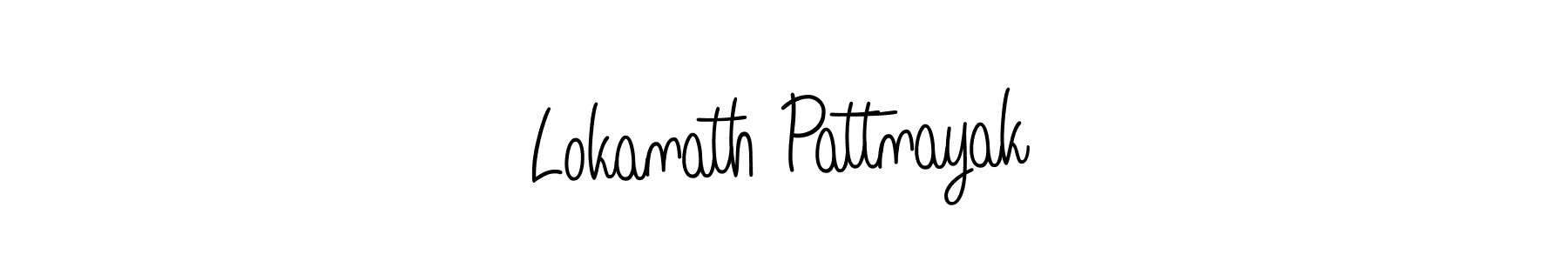 You should practise on your own different ways (Angelique-Rose-font-FFP) to write your name (Lokanath Pattnayak) in signature. don't let someone else do it for you. Lokanath Pattnayak signature style 5 images and pictures png