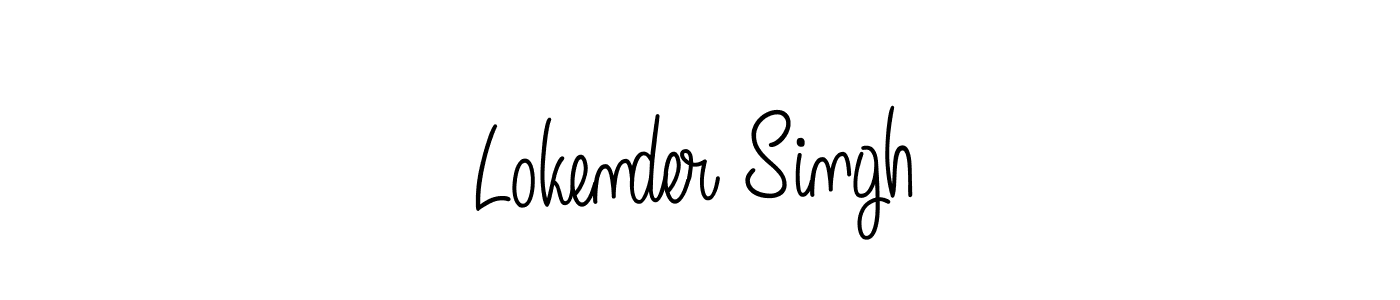 How to make Lokender Singh signature? Angelique-Rose-font-FFP is a professional autograph style. Create handwritten signature for Lokender Singh name. Lokender Singh signature style 5 images and pictures png