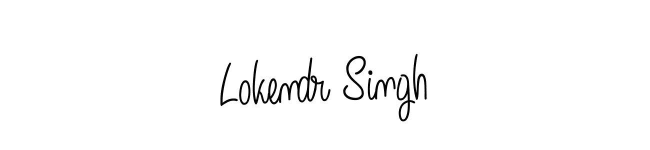 Use a signature maker to create a handwritten signature online. With this signature software, you can design (Angelique-Rose-font-FFP) your own signature for name Lokendr Singh. Lokendr Singh signature style 5 images and pictures png