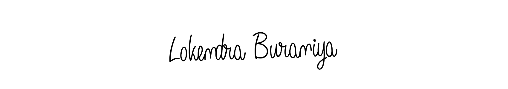 Lokendra Buraniya stylish signature style. Best Handwritten Sign (Angelique-Rose-font-FFP) for my name. Handwritten Signature Collection Ideas for my name Lokendra Buraniya. Lokendra Buraniya signature style 5 images and pictures png