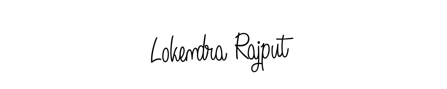 Design your own signature with our free online signature maker. With this signature software, you can create a handwritten (Angelique-Rose-font-FFP) signature for name Lokendra Rajput. Lokendra Rajput signature style 5 images and pictures png