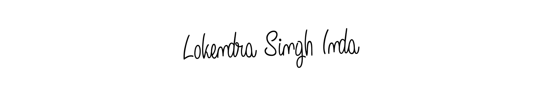Create a beautiful signature design for name Lokendra Singh Inda. With this signature (Angelique-Rose-font-FFP) fonts, you can make a handwritten signature for free. Lokendra Singh Inda signature style 5 images and pictures png