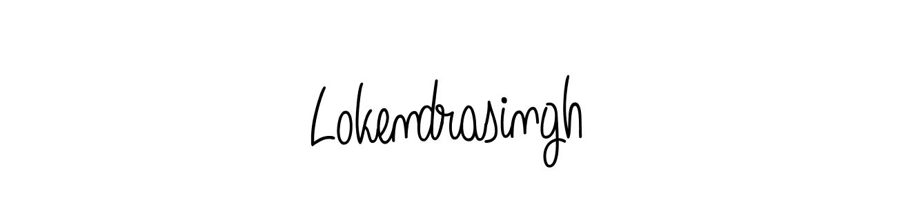 How to make Lokendrasingh name signature. Use Angelique-Rose-font-FFP style for creating short signs online. This is the latest handwritten sign. Lokendrasingh signature style 5 images and pictures png