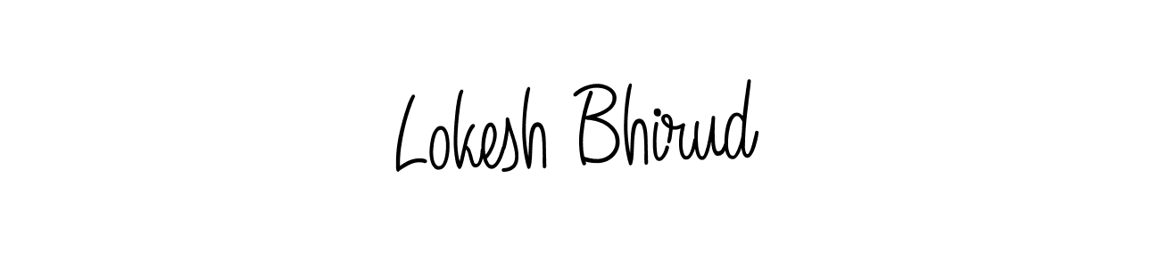 The best way (Angelique-Rose-font-FFP) to make a short signature is to pick only two or three words in your name. The name Lokesh Bhirud include a total of six letters. For converting this name. Lokesh Bhirud signature style 5 images and pictures png