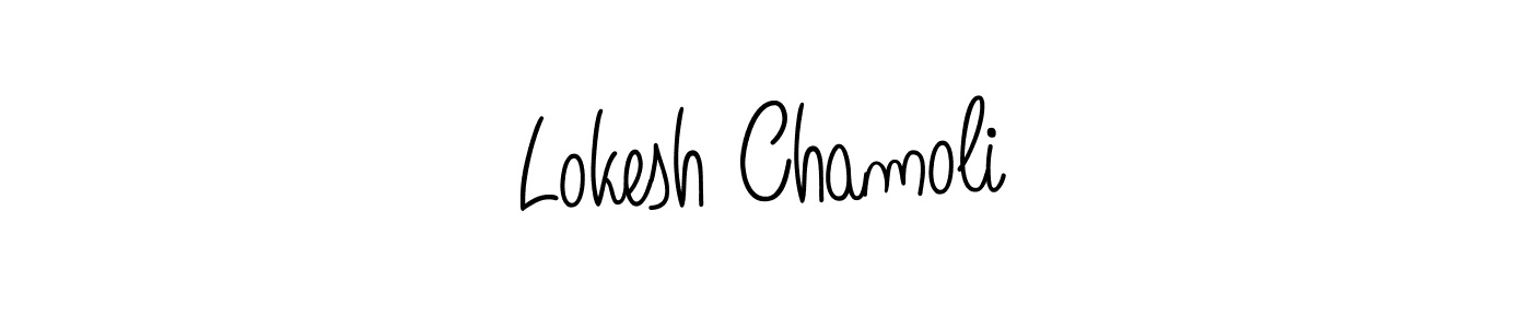 Best and Professional Signature Style for Lokesh Chamoli. Angelique-Rose-font-FFP Best Signature Style Collection. Lokesh Chamoli signature style 5 images and pictures png