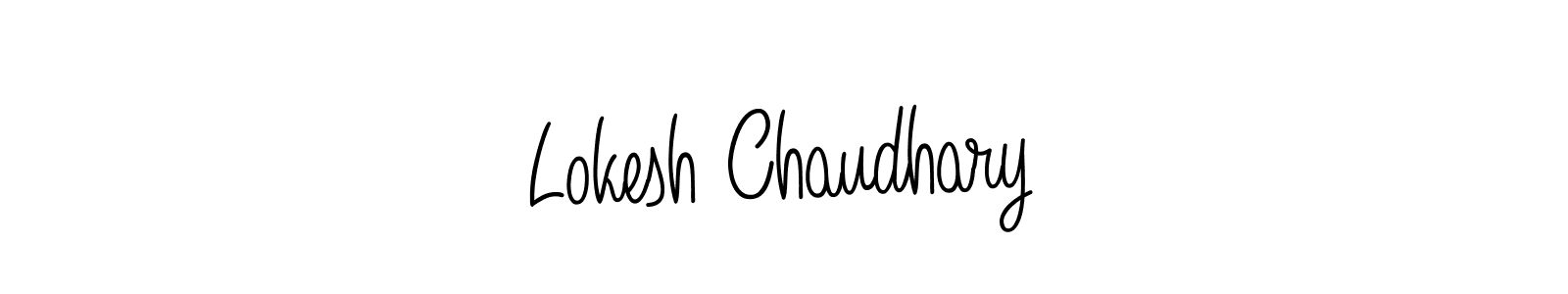 Also we have Lokesh Chaudhary name is the best signature style. Create professional handwritten signature collection using Angelique-Rose-font-FFP autograph style. Lokesh Chaudhary signature style 5 images and pictures png