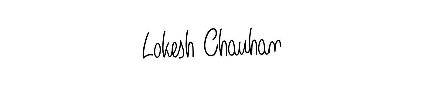 Lokesh Chauhan stylish signature style. Best Handwritten Sign (Angelique-Rose-font-FFP) for my name. Handwritten Signature Collection Ideas for my name Lokesh Chauhan. Lokesh Chauhan signature style 5 images and pictures png