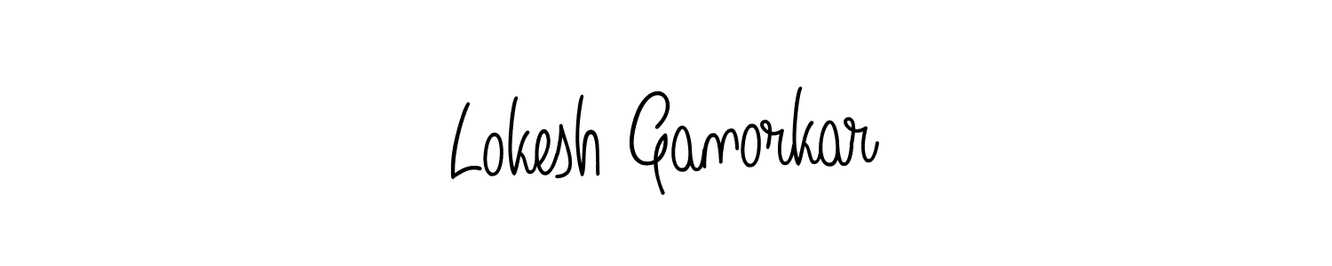 Angelique-Rose-font-FFP is a professional signature style that is perfect for those who want to add a touch of class to their signature. It is also a great choice for those who want to make their signature more unique. Get Lokesh Ganorkar name to fancy signature for free. Lokesh Ganorkar signature style 5 images and pictures png