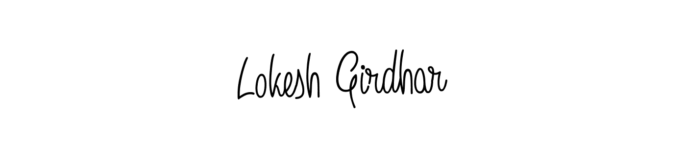 How to make Lokesh Girdhar name signature. Use Angelique-Rose-font-FFP style for creating short signs online. This is the latest handwritten sign. Lokesh Girdhar signature style 5 images and pictures png