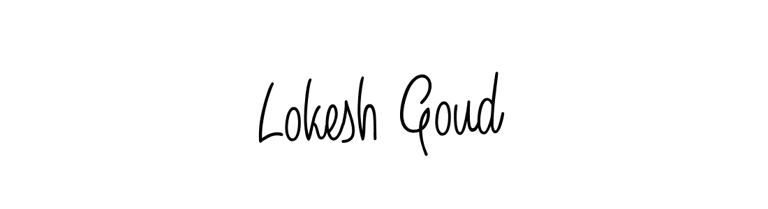 Create a beautiful signature design for name Lokesh Goud. With this signature (Angelique-Rose-font-FFP) fonts, you can make a handwritten signature for free. Lokesh Goud signature style 5 images and pictures png